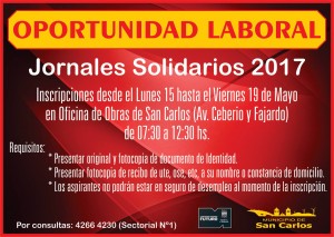 jornales solidarios 2017 san carlos